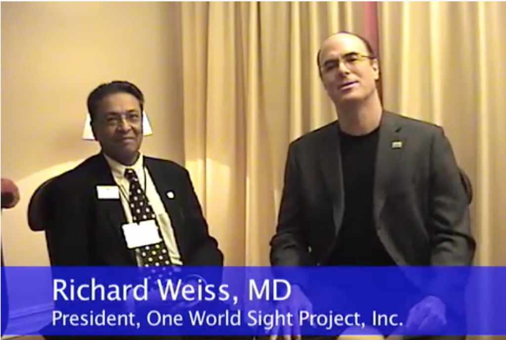 Drs. Richard Weiss and Ashok Shaw discussing eye care in an interview